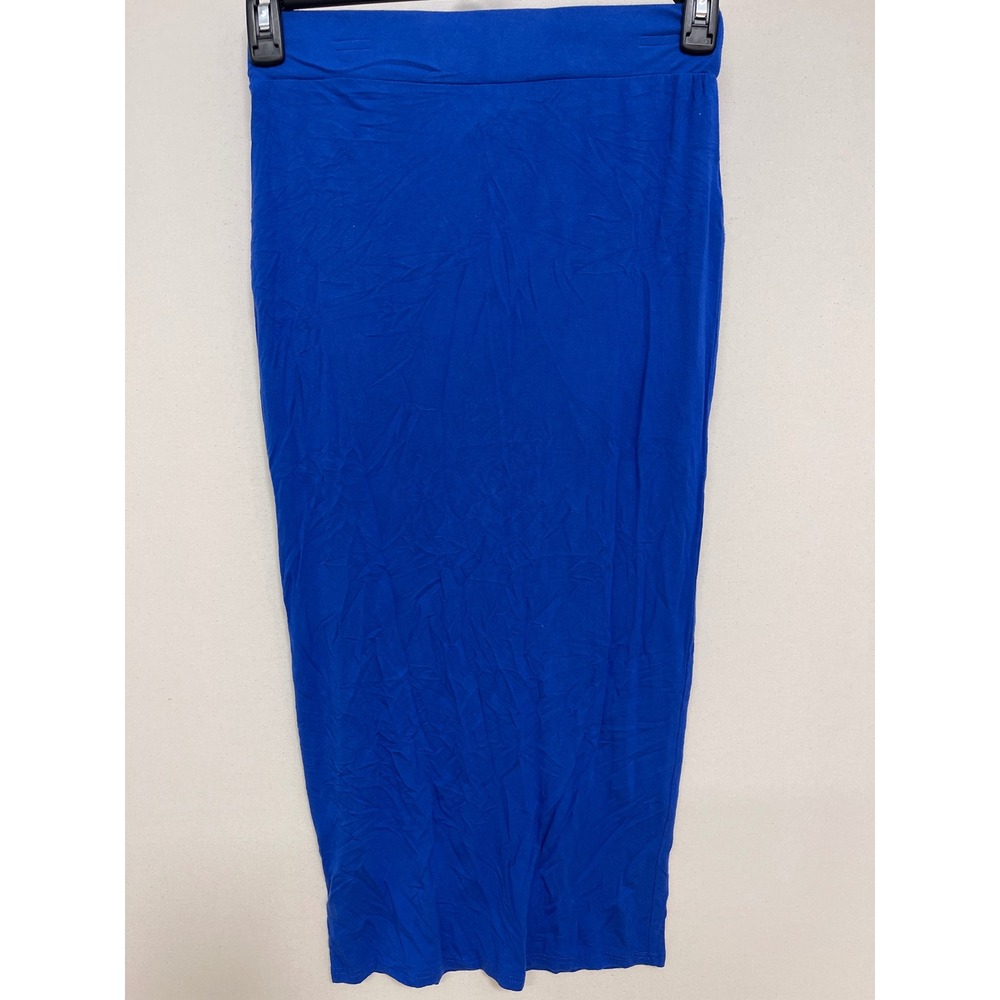 Shein Royal Blue Maxi Skirt Medium Cobalt Stretch Jersey Bodycon Long Skirt